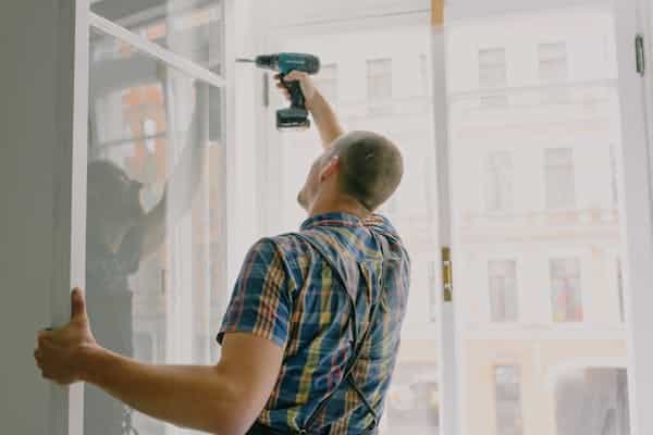 contractor repairing window